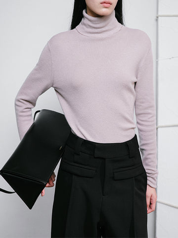 Turtleneck Fitted Cashmere Sweater