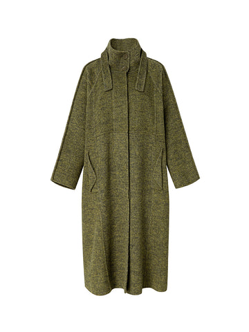 Simple Style Stand Collar Double-Sided Woolen Coat