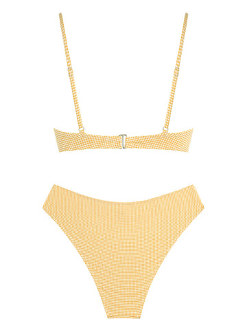 ZAFUL Women's Two Piece Bikini Set Fashion Plaid Swimsuit