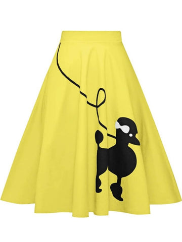 ZAFUL Women's Vintage High Waist A-Line Pleated Party Skirt-AMZ