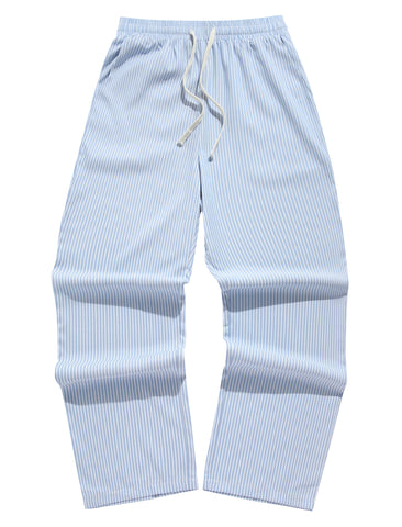 Zaful Mens Color Block Striped Relaxed Fit Sports Skater Pants with Pockets-AMZ