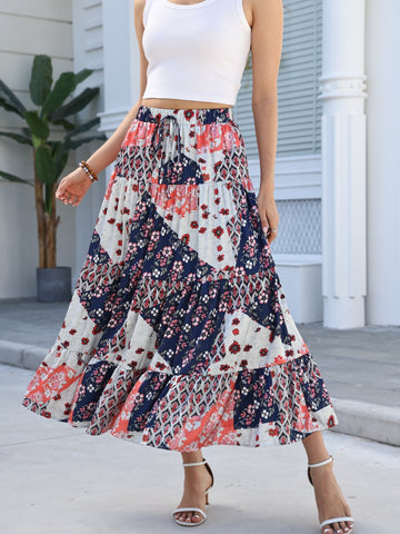 Boho A-Line Flared Skirt