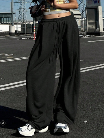 Elastic Waist Loose Sweatpants