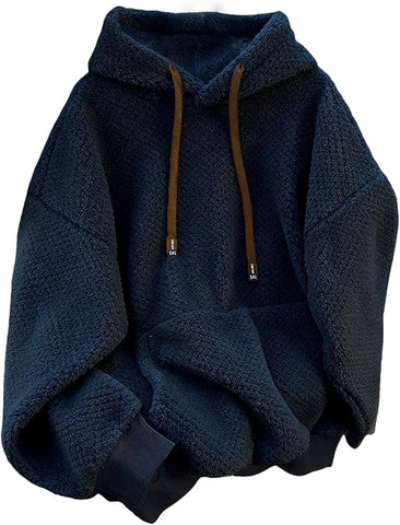Loose Fit Hooded Long Sleeve Sweatshirt