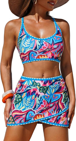Color Block Bikini Set