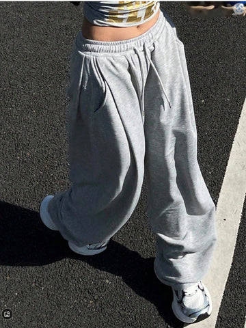 Elastic Waist Loose Sweatpants