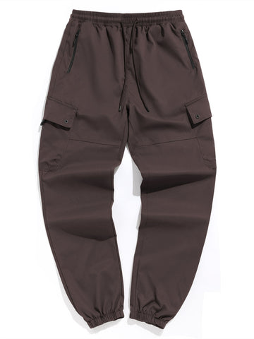 ZAFUL Men's Casual Drawstring Slim Fit Cargo Pants with Pockets