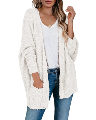Fuzzy Knit Oversized Cardigan