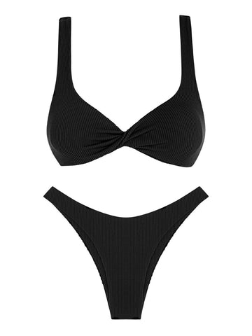 ZAFUL Swim Suits for Women Tankini Tummy Control Swimsuits Bathing Suit Two Piece Swimsuit Split Neck Bathing Suits