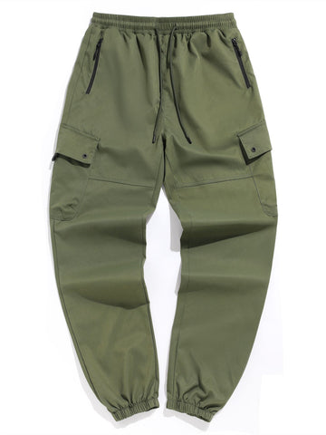 ZAFUL Men's Casual Drawstring Slim Fit Cargo Pants with Pockets