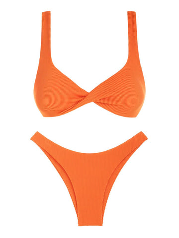 ZAFUL Swim Suits for Women Tankini Tummy Control Swimsuits Bathing Suit Two Piece Swimsuit Split Neck Bathing Suits