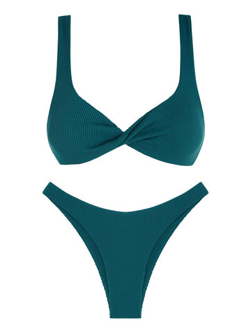 ZAFUL Swim Suits for Women Tankini Tummy Control Swimsuits Bathing Suit Two Piece Swimsuit Split Neck Bathing Suits