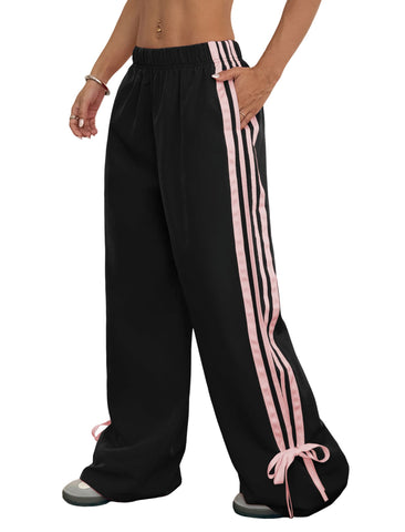 Side Striped Pant Baggy Wide Leg Sweatpants