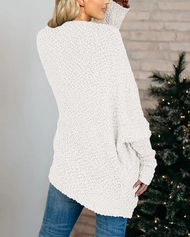 Fuzzy Knit Oversized Cardigan