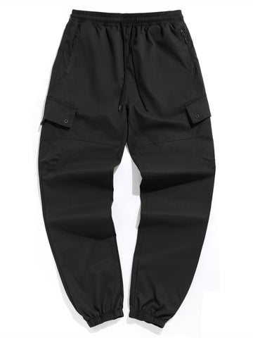 ZAFUL Men's Casual Drawstring Slim Fit Cargo Pants with Pockets