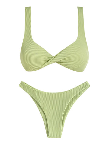 ZAFUL Swim Suits for Women Tankini Tummy Control Swimsuits Bathing Suit Two Piece Swimsuit Split Neck Bathing Suits