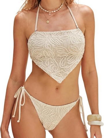 Bandeau Crochet Bikini Set