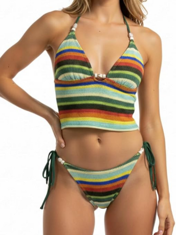 Halter V Neck Tankini