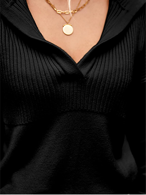 Pullover-Lapel-Knit-Soft-Sweater-Black-4